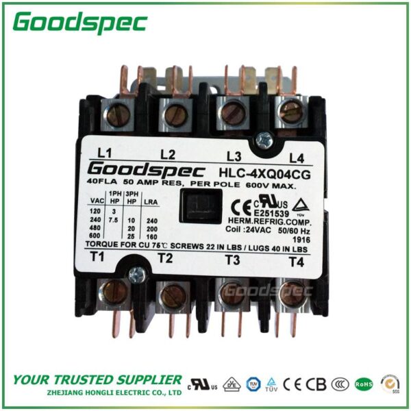products-HLC-4XQ04CG-001.jpg HLC-4XU02CY(4P/30A/208-240V) DEFINITE PURPOSE CONTACTOR
